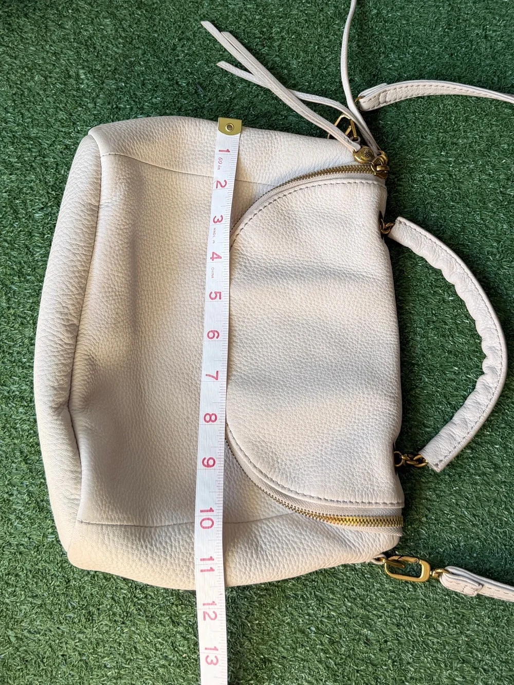 HOBO Fern Cream Pebbled Leather Women’s Crossbody Bag